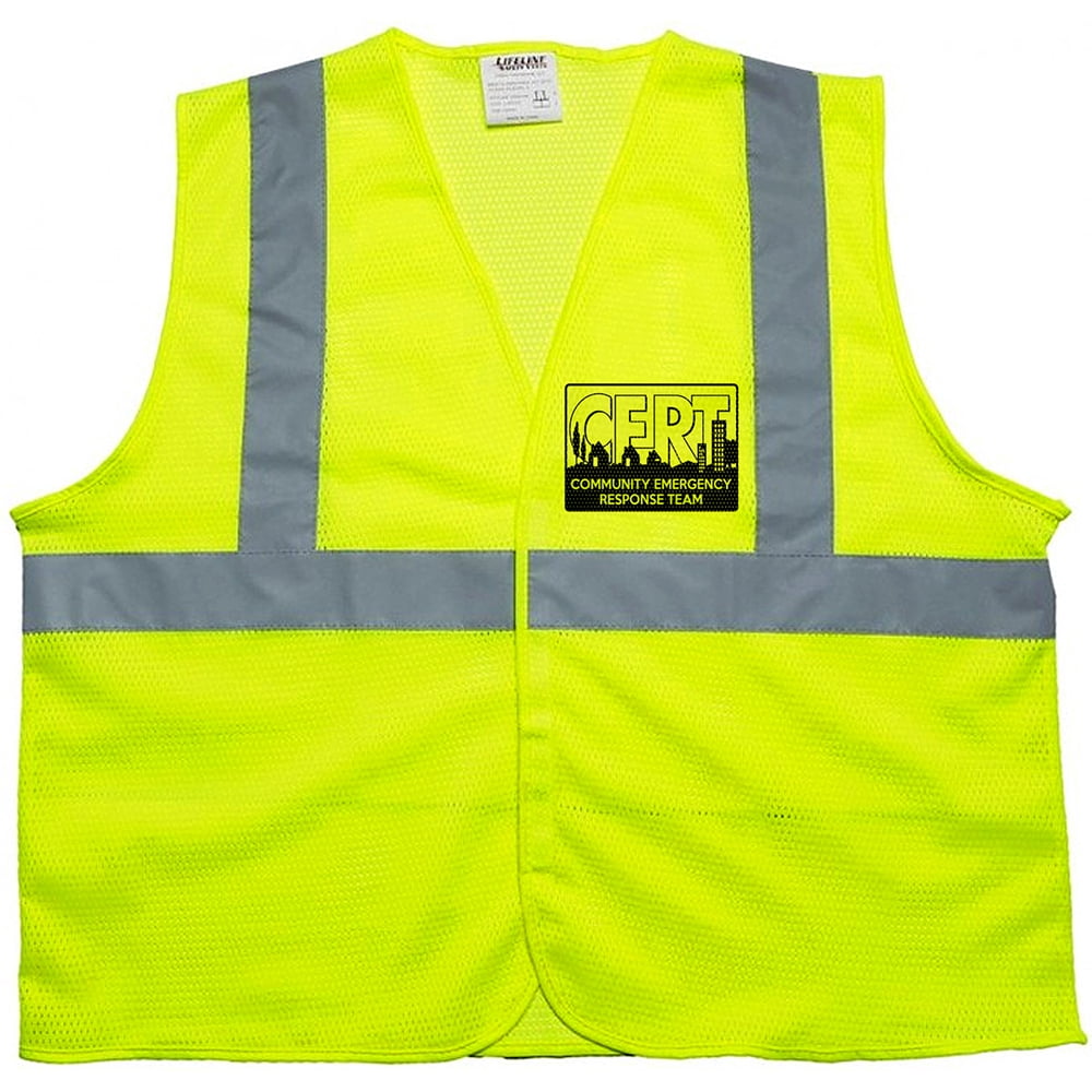Qraphic Tee CERT Vest, Community Emergency Response Team vest