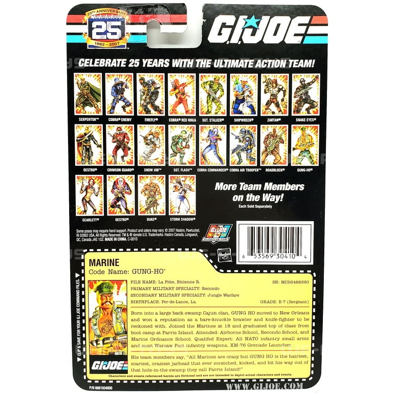 GI Joe 25th Anniversary Collectible Gung-Ho Marine Action Figure