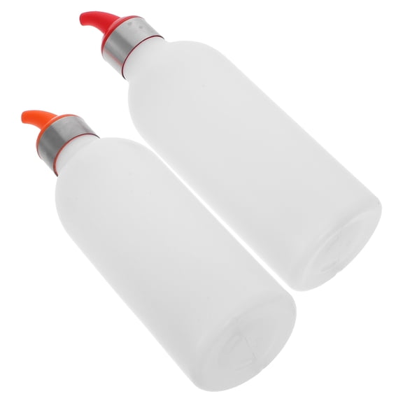 WHAMVOX  2 Pcs Condiment Squeeze Bottles Mustard Salad Dressing Dispenser Squirt