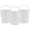 White, variant on 5-gallon water buckets - set of 3, heavy-duty BPA-free plastic buckets, comfortable handle, easy to clean, ideal for work, home renovation, or household cleaning