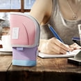 thumbnail image 3 of Standing Pencil Case Canvas Pencil Bag Large Capacity Pencil Pouch Aesthetic Zipper Pencil Pen Holders Pencil Bag Big Storage Pen Organizer for Stationery Pencil Box Office Supplies, 3 of 6