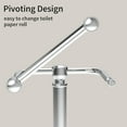 thumbnail image 2 of Toilet Paper Holder Stand, Toilet Paper Holder Free Standing,Post Pivoting Design & Stable Weighted Base SUS304 Stainless Steel for Bathroom (Chrome), 2 of 12