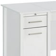thumbnail image 4 of Wim 60 Inch Lift Top Office Desk 4 Drawers 2 Pull Out Trays Glossy White, 4 of 5