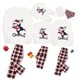 thumbnail image 2 of Pijamas familiares a juego de Navidad, Cuadros rojos con camión a árbol de Navidad, conjunto de pijamas grises con pijamas de bebé, 2 of 3