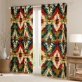 thumbnail image 2 of Homewish Teens Tribal Aztec Black Out Curtains,Bohemian Theme Curtains Pack of 2 (42x63 Each),Exotic Style Bedroom Curtains,Microfiber Bedroom Decor, 2 of 6