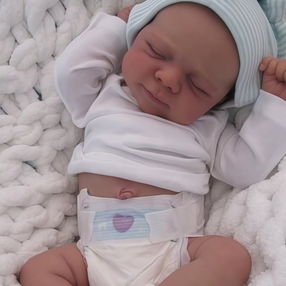 19 Inch adorable reborn baby doll - realistic details, hand-painted appearance, cute and real - perfect for collection and gift giving