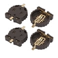 thumbnail image 1 of Unique Bargains 4 Pcs Plastic CR1220 Cell Button Lithium Batteries Socket Holder Brown, 1 of 2