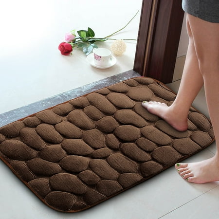 bathroom mat bath doormat non microfiber pebble foam slip rug memory carpet indoor floor rock door kitchen outdoor