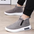 thumbnail image 2 of fashion-snow-boots-for-men-winter-warm-flat-cotton-plush-shoes-with-side-zipper-casual-daily-fleece-ankle-boot, 2 of 8