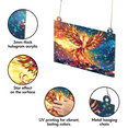 thumbnail image 3 of 89Bloom Phoenix Stained Glass Hologram Ornament, Stained Glass Suncatcher Ornaments Home Decor, Holographic Ornaments, 3 of 7
