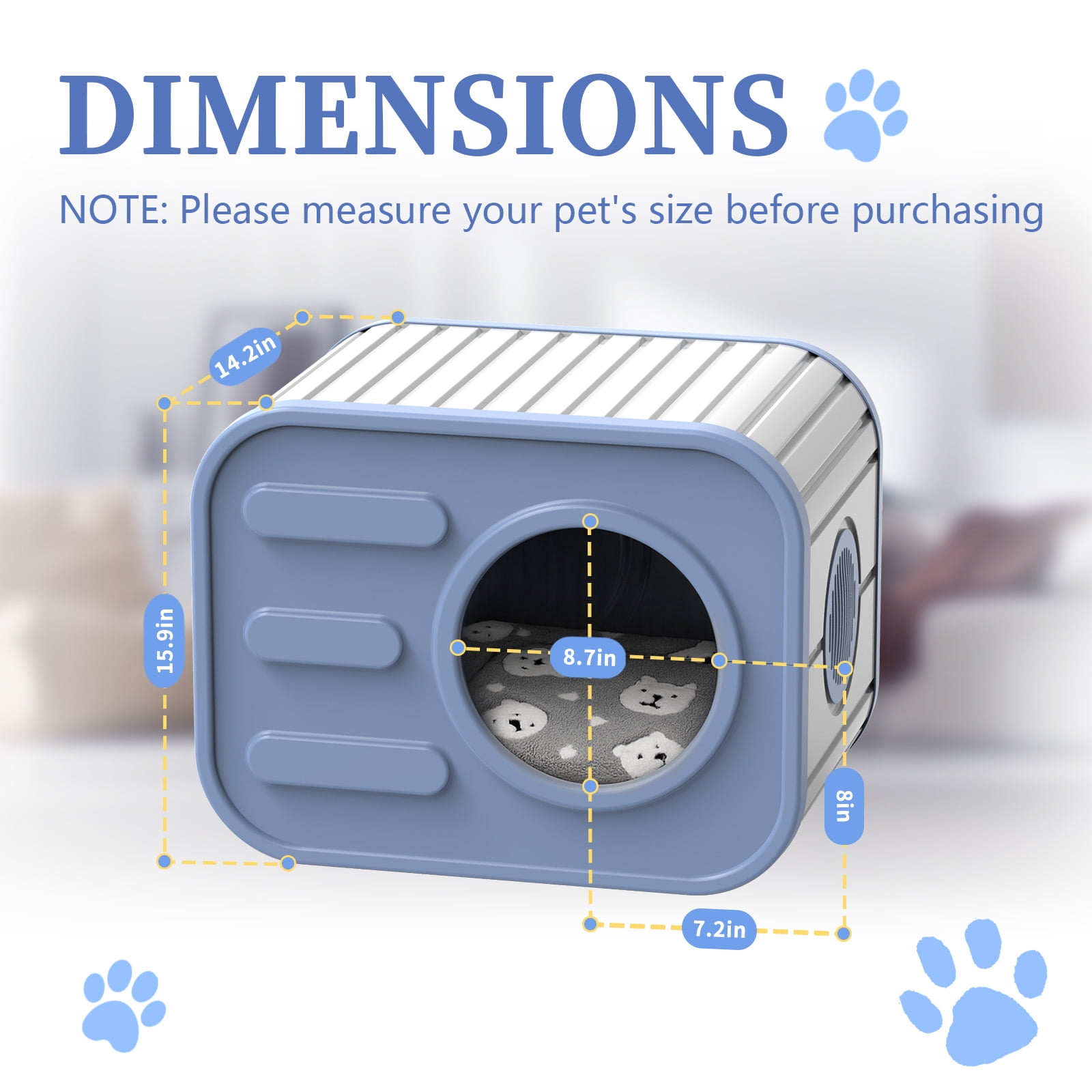 EasyUp Cat House for Indoor & Outdoor Cats, Resin Weatherproof Cat House with Camera-Shaped Design, Versatile for Home & Yard Use