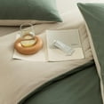thumbnail image 4 of JOLUSERE Ensemble de Housse de Couette Très Grand, Beige Olive 3 Pcs Moderne Réversible Doux Respirant Léger en Microfibre Housse de Couette, 4 of 9
