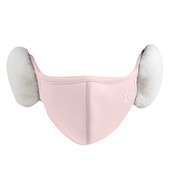 Half Face Mask with Fluffy Ear Covers Earmuffs Two In One Three Interface Earmuffs Keep Warm Outdoors In Winter Washable Reusable for Men Women Unisex Running,Cycling,Bicycle,Motorcycle,Skiing