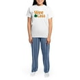 thumbnail image 4 of CafePress - Wee Lass Shamrock Women's Light Pajamas - Women's Short Sleeve Print T-Shirt and Pants Light Cotton Pajama Set, 4 of 7