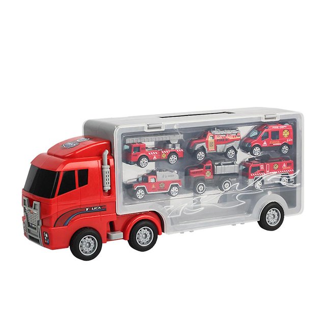 Alloy Fire Engine Toy Truck with Pull Back Function for teenager - Christmas Gift-HAPDEN