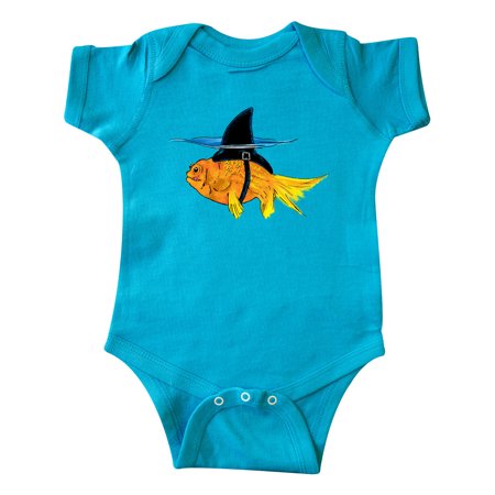 

Inktastic Funny Goldfish with Shark Fin Gift Baby Boy or Baby Girl Bodysuit