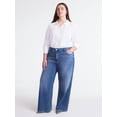 thumbnail image 3 of Scoop Women’s and Women’s Plus Baggy Wide Leg Jeans, Sizes 0-26, 3 of 6