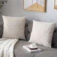 thumbnail image 2 of Large Beige Pillow Covers 24x24 Inch Set of 2 Rustic Farmhouse Chenille Decorative Throw Pillow Covers Square Cushion Case for Home Sofa Couch Decoration, 2 of 7