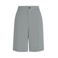 thumbnail image 6 of Taqqpue Bermuda Shorts for Women Cargo Shorts Knee Length 6 Pockets Elastic Waist Long Shorts for Summer Casual, 6 of 10