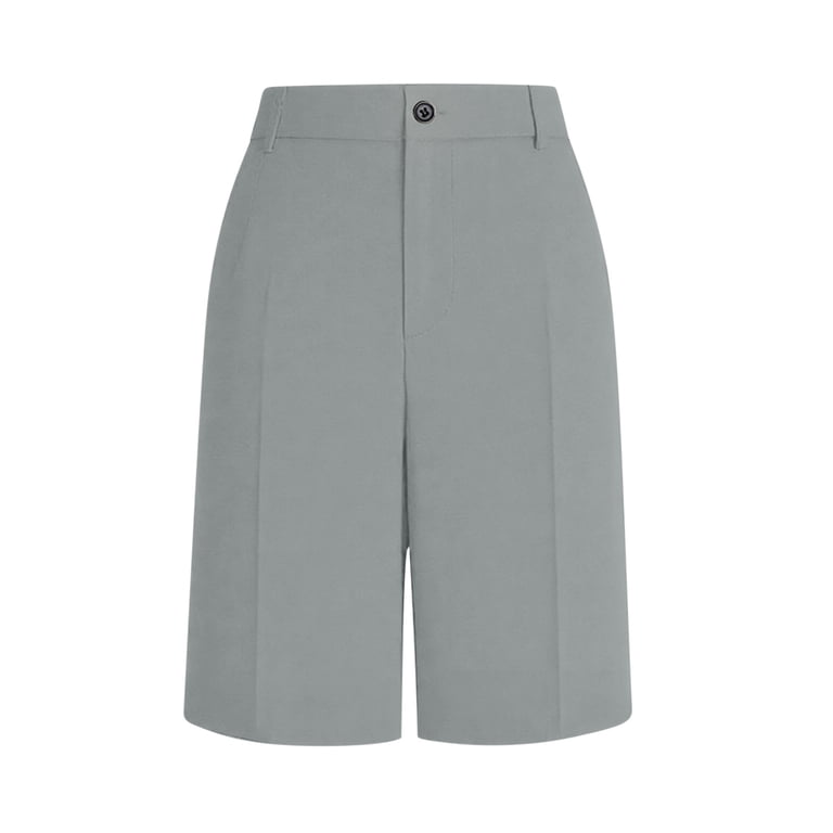 slim fit dress shorts Mens Summer Shorts Slim Fit Gentle Work Dress Plaid Suit Short Pants Trousers