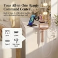 thumbnail image 4 of Homall Makeup Vanity Set with Mirro & 3 Modes Lights, Vanity Desk with Stool & Storage Drawers Shelves, Vanity Table with Power Outlet for Bedroom Dressing Room, White, 4 of 9