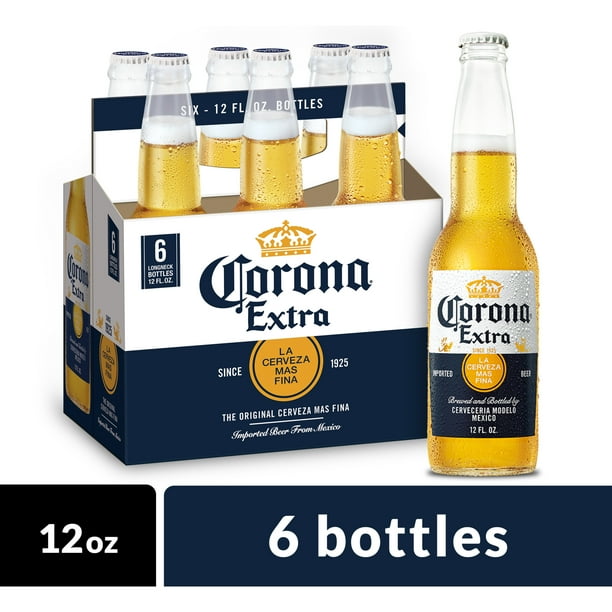 Corona Extra Mexican Lager Beer 6 Pk 12 Fl Oz Bottles 4 6 Abv Walmart Com Walmart Com