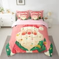 thumbnail image 3 of Manfei Cartoon Santa Claus 7-Piece Bedding Comforter Set for Kids, Happy New Year King Bedding Sets, Fairy Tale Christmas Theme Reversible Bed Sheets, Microfiber Bedroom Decor, 3 of 8