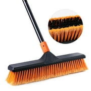 CLEANHOME 18" Push Broom with Brush Stiff Bristles Outdoor for Floor, Tile, Patio, Deck, Concrete