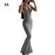thumbnail image 2 of Qarigey larga Vestido ajustado Ropa de fiesta Cami Correas Sin mangas Piel multicolor Cierre Multiusos Atractivo Vestidos Gris/XS, 2 of 6