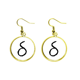 thumbnail image 1 of Alfabeto griego Delte negro silueta Ear Dangle Golden Drop Earring Jewelry Mujer Unbranded M, 1 of 3