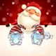 thumbnail image 3 of Huitan Father Christmas Design Stud Earrings Creative Red Hat Heart Imitation Moonstone Festive Earrings Santa Claus Jewelry New, 3 of 5