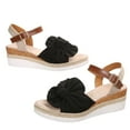 thumbnail image 4 of Women's Sandals Women's Summer Size Wedge Fish Mouth Roman Sandals, 4 of 7
