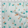 thumbnail image 4 of oneOone Cotton Poplin Teal Green Fabric Geometric Abstract Shapes With Animal Print Fabric For Sewing Printed Craft Fabric By The Yard 56 Inch Wide, 4 of 4