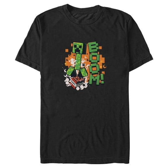 Men's Minecraft Creeper TNT Boom Graphic T-Shirt