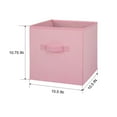 thumbnail image 6 of Mainstays Collapsible Cube Fabric Storage Bins (10.5" x 10.5"), 6 Pack, Pink Puff, 6 of 6