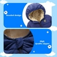 thumbnail image 3 of Baby Boys Girls Winter Coats, Thick Hooded Down Kids Infants Toddlers Winter Warm Jacket Outerwear for 2-7 Years, 3 of 5