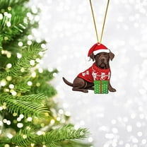 CoreLiving Christmas Labrador Retriever Ornament Chocolate Lab Tree Decor Personalized Holiday Gifts for Pet Lovers Dog Owners Home Party Decorations