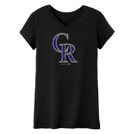 Colorado Rockies Desk Clock - MLB COLORADO ROCKIES TEE Short Sleeve Girls 50% Cotton 50% Polyester Team Color 7 - 16