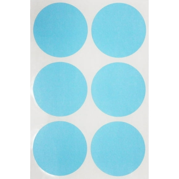 Royal Green Circle Stickers Color Coding Labels 50mm in Light Blue Great for Gift Packaging Favors and Crafts - 72 Pack