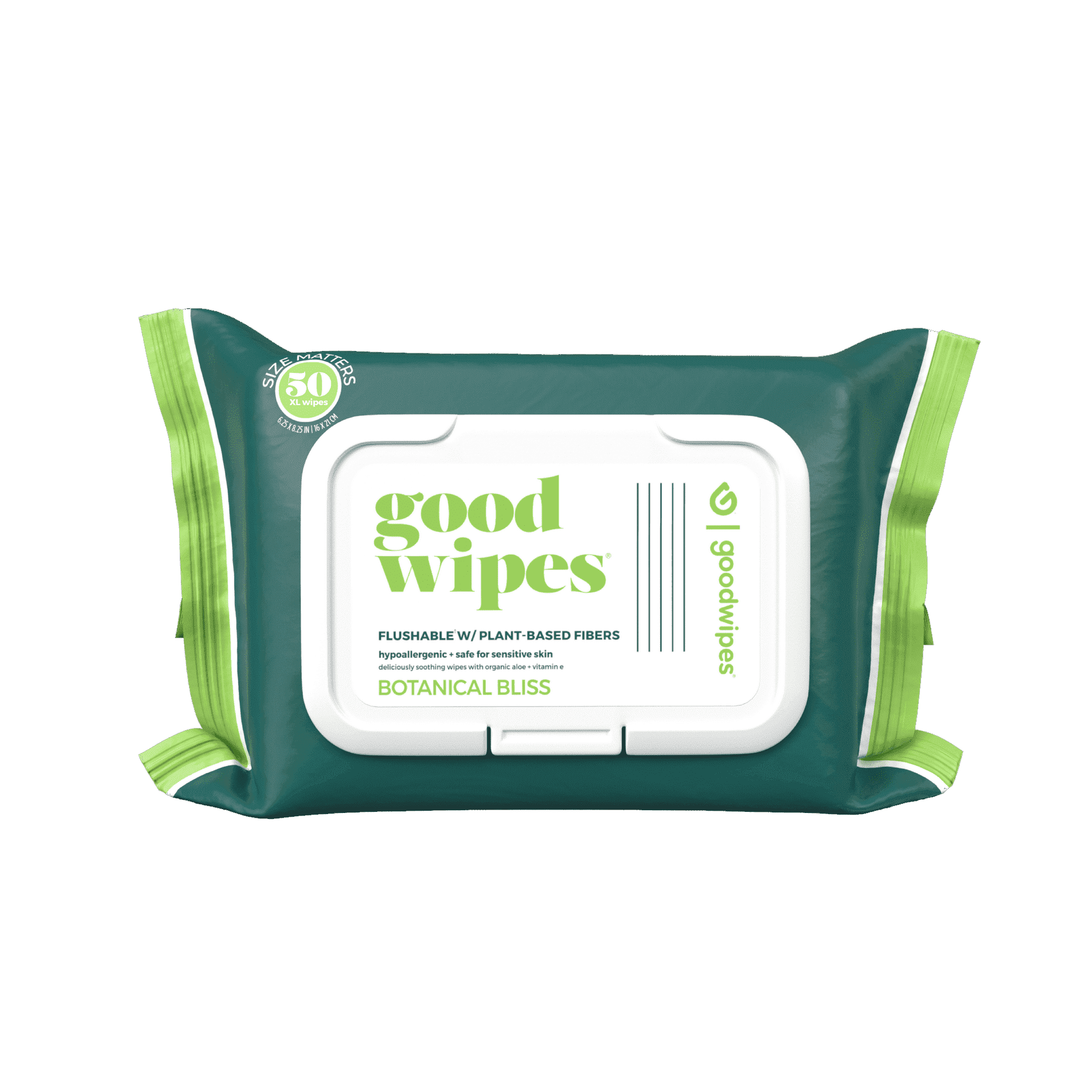 Goodwipes Flushable Butt Wipes, Botanical Bliss Scented, 12 Pack, 600 Total Wipes