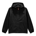 thumbnail image 5 of BLVB Kids Rain Jacket Waterproof Raincoats Boys Girls Lightweight Zip up Hooded Windbreakers for Climbing Camping Casual(Black,10-11 Years), 5 of 9