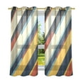thumbnail image 6 of Yayeee Window Curtains Set of 2 for Living Room Light Filtering 63"x42", Retro Colorful Stripes, 6 of 7