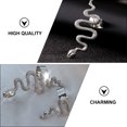 thumbnail image 2 of Miangastore 2pcs Chic Snake Shaped Earring Woman Creative Ear-stud Alloy Ear Jewelry, 2 of 9