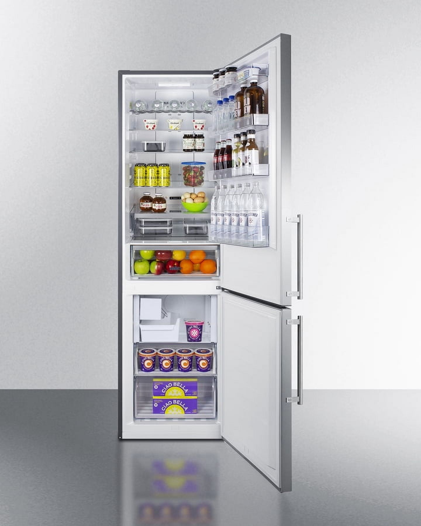 24" Wide Bottom Freezer Refrigerator With Icemaker, RHD