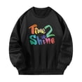 thumbnail image 2 of Mujer Jersey Sudadera Cuello Redondo Jersey Tops Moda Cómoda Ropa Deportiva XL, 2 of 8