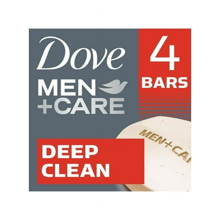 Pack of 2 Dove Men+Care 3-in-1 Hand Body & Face Exfoliating Bar Soap for Dry Skin Deep Clean 3.75 oz 4 Bars
