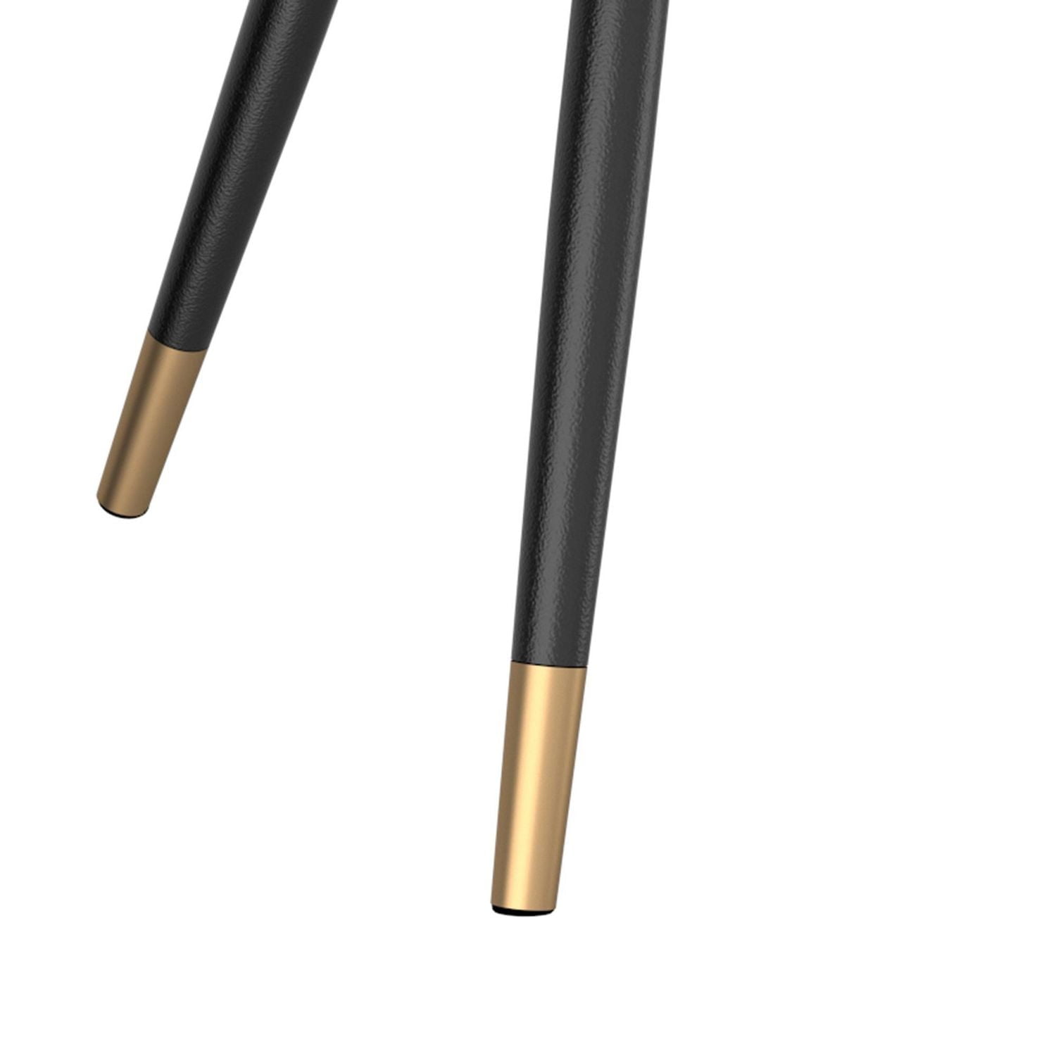 Contemporary Faux Marble Finish Round Accent Table