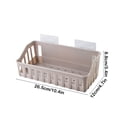 thumbnail image 4 of Shower Caddy - No Punch Hanging Shelf Plastic Storage Basket for Shampoo Toiletries Bathroom Organization, 10.4 x 4.7 x 3.5 in, (Coffee), JASKFLY, 4 of 9