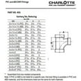 thumbnail image 2 of CHARLOTTE PIPE Schedule 40 DWV 6 Inch Non Pressure PVC Pipe Connector, White, 2 of 7