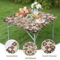 thumbnail image 4 of Colorful Floral Square Table Cover with Stretch Elastic Edges, 34x34 Inch Boho Tablecloth for Indoor and Outdoor Card Tables, 4 of 6